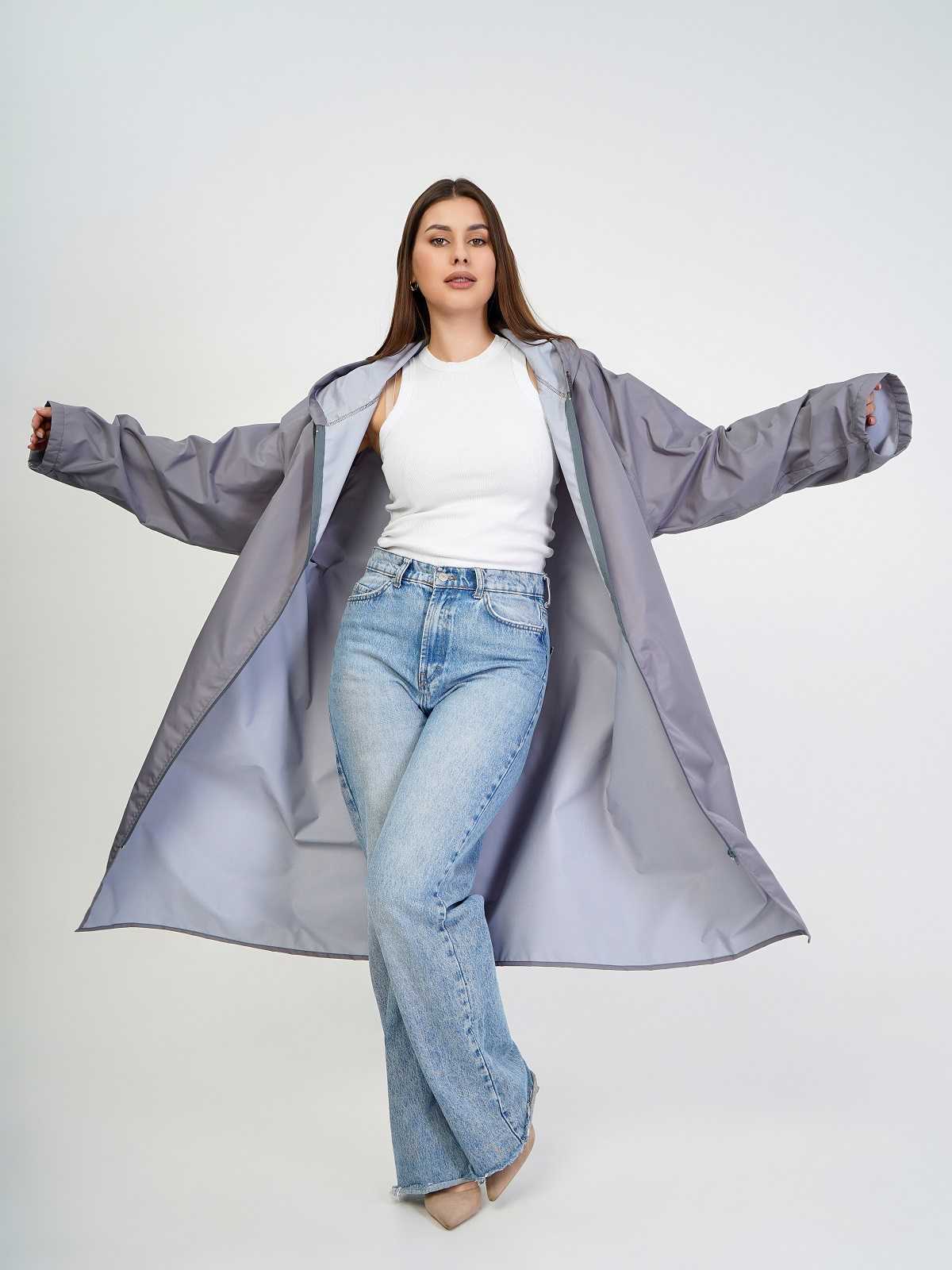 Дождевик over size Серый Unisex LITE