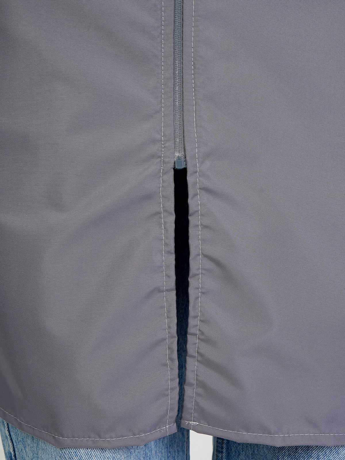 Дождевик over size с карманами Серый/голубой