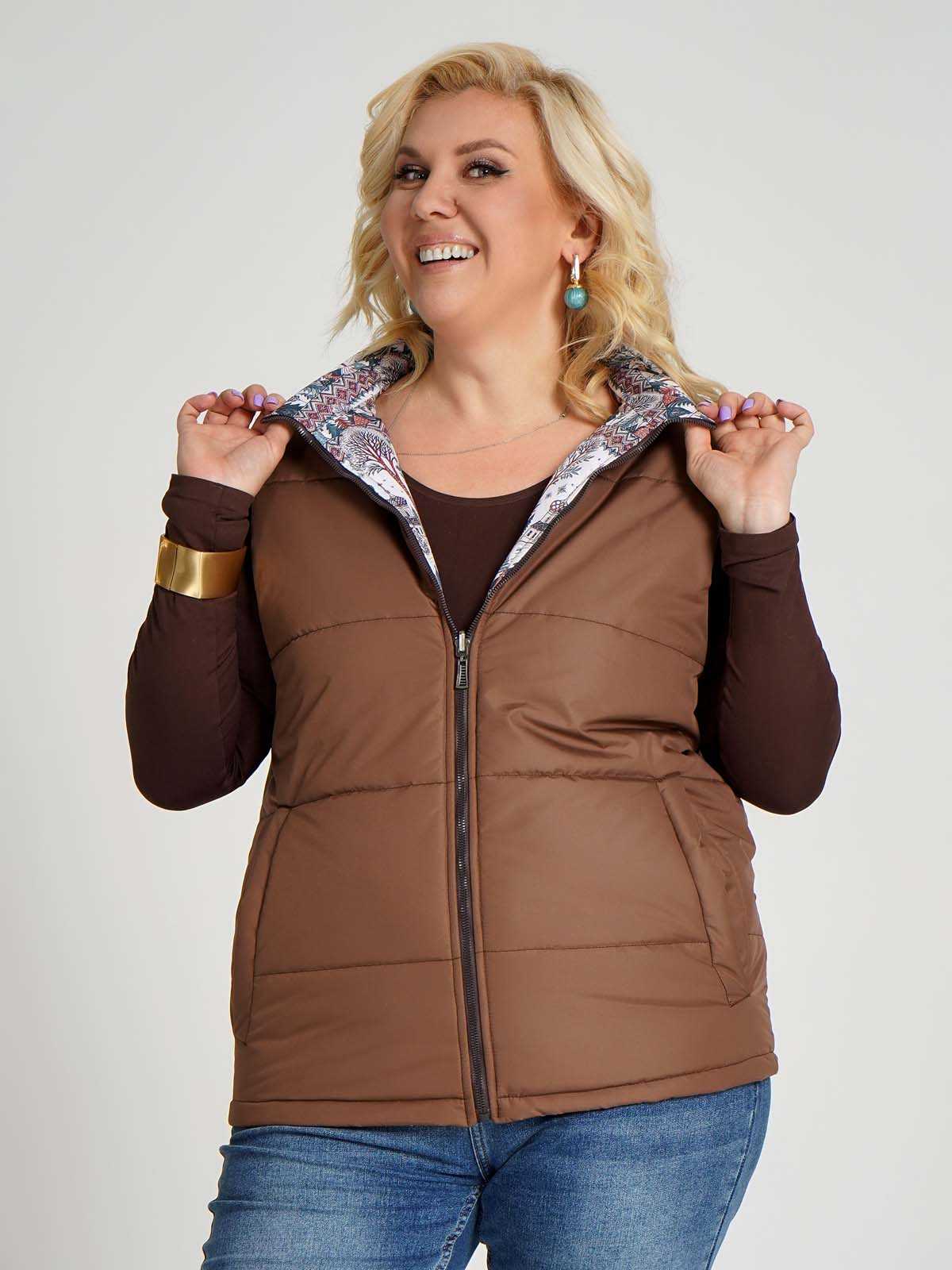 Жилетка двухсторонняя без капюшона "Русская душа"