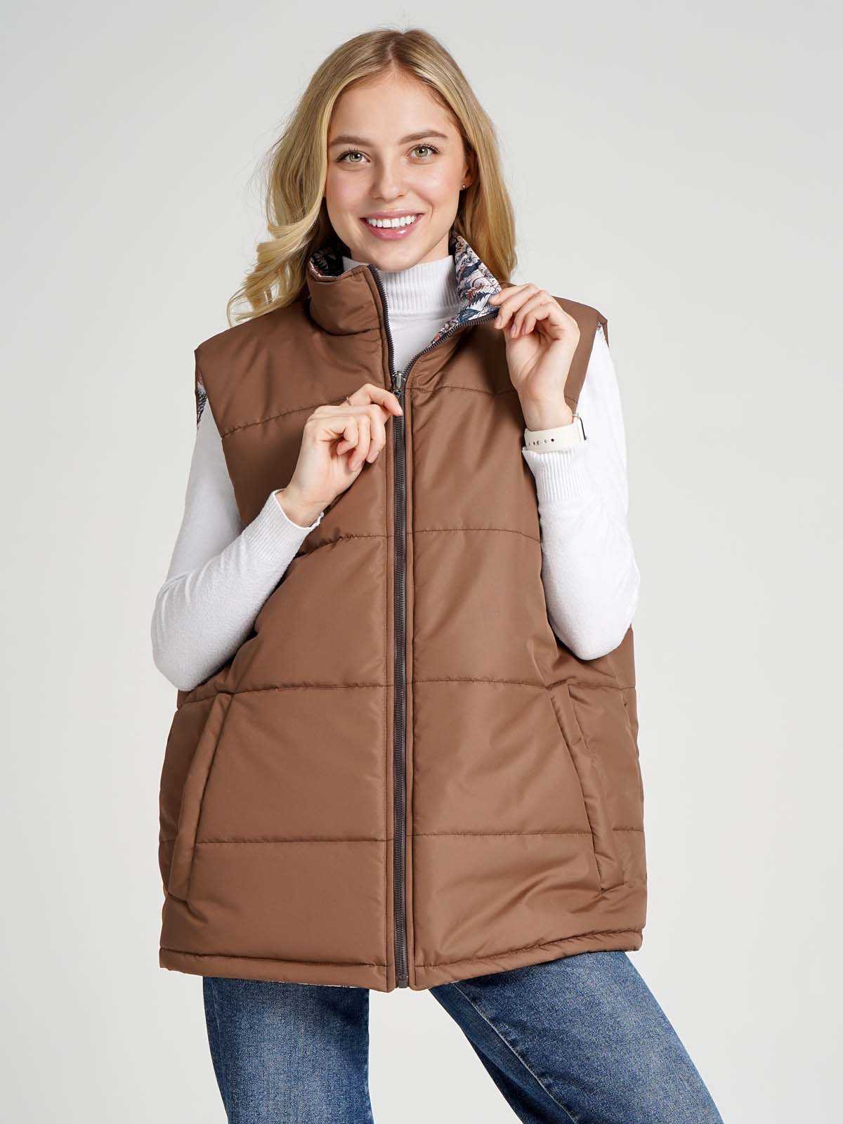 Жилетка двухсторонняя без капюшона "Русская душа"