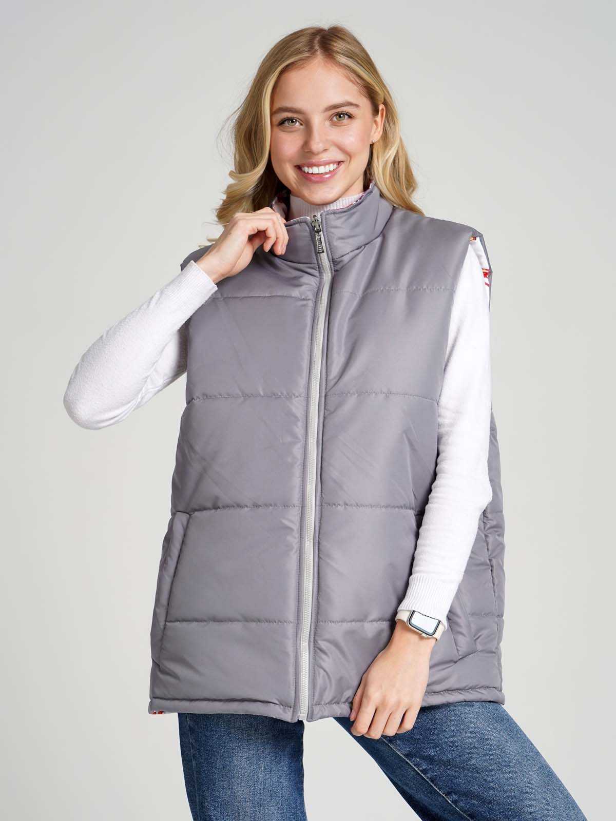 Жилетка двухсторонняя без капюшона "Карамельный петушок"