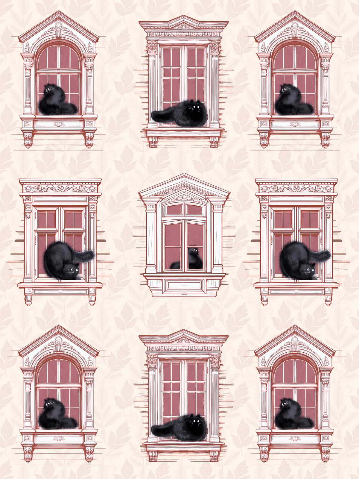 Жилетка двухсторонняя без капюшона "Кошки в окошках"