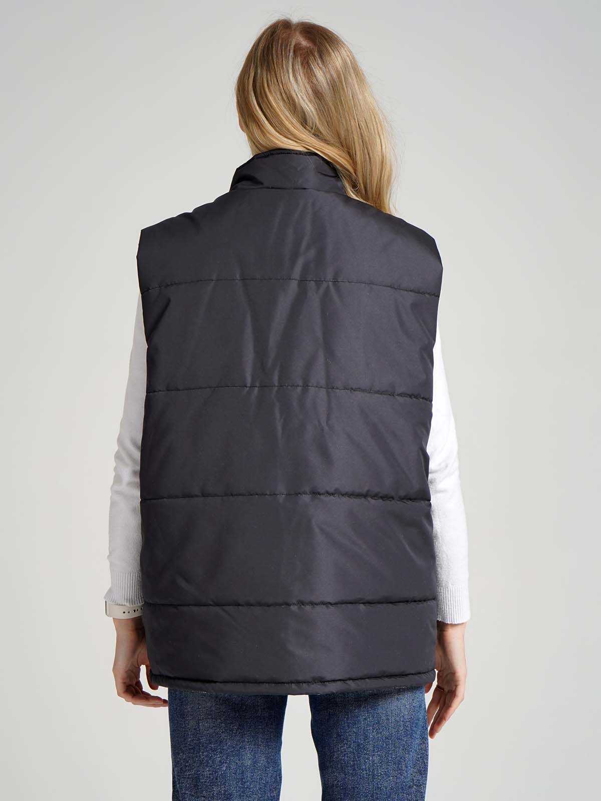 Жилетка двухсторонняя без капюшона "Кошки в окошках"