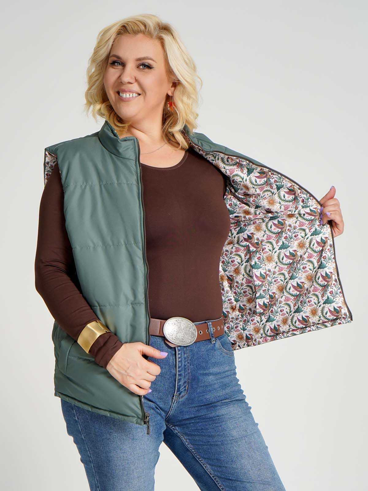 Жилетка двухсторонняя без капюшона "Жар-птица"