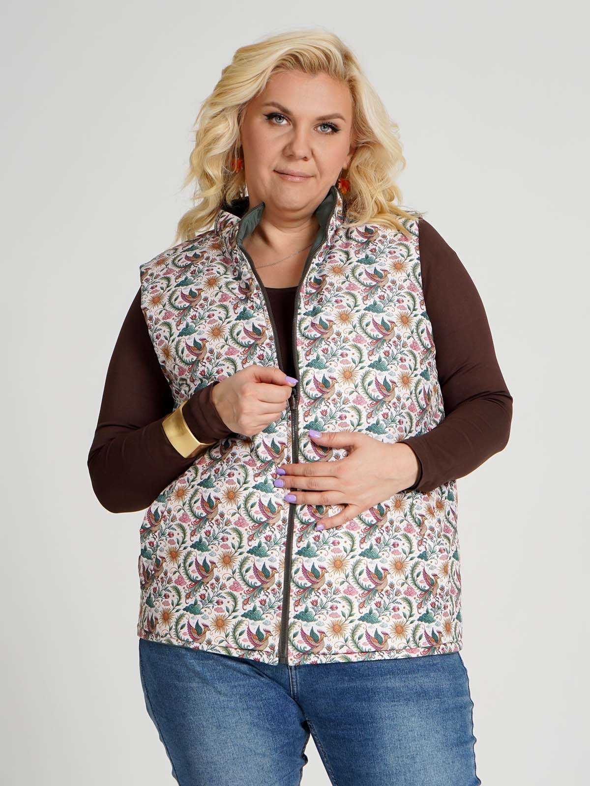 Жилетка двухсторонняя без капюшона "Жар-птица"