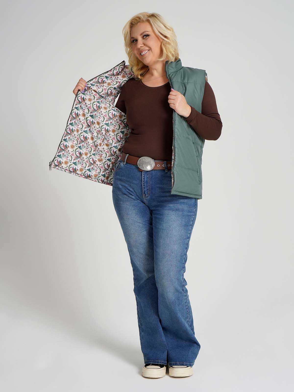 Жилетка двухсторонняя без капюшона "Жар-птица"