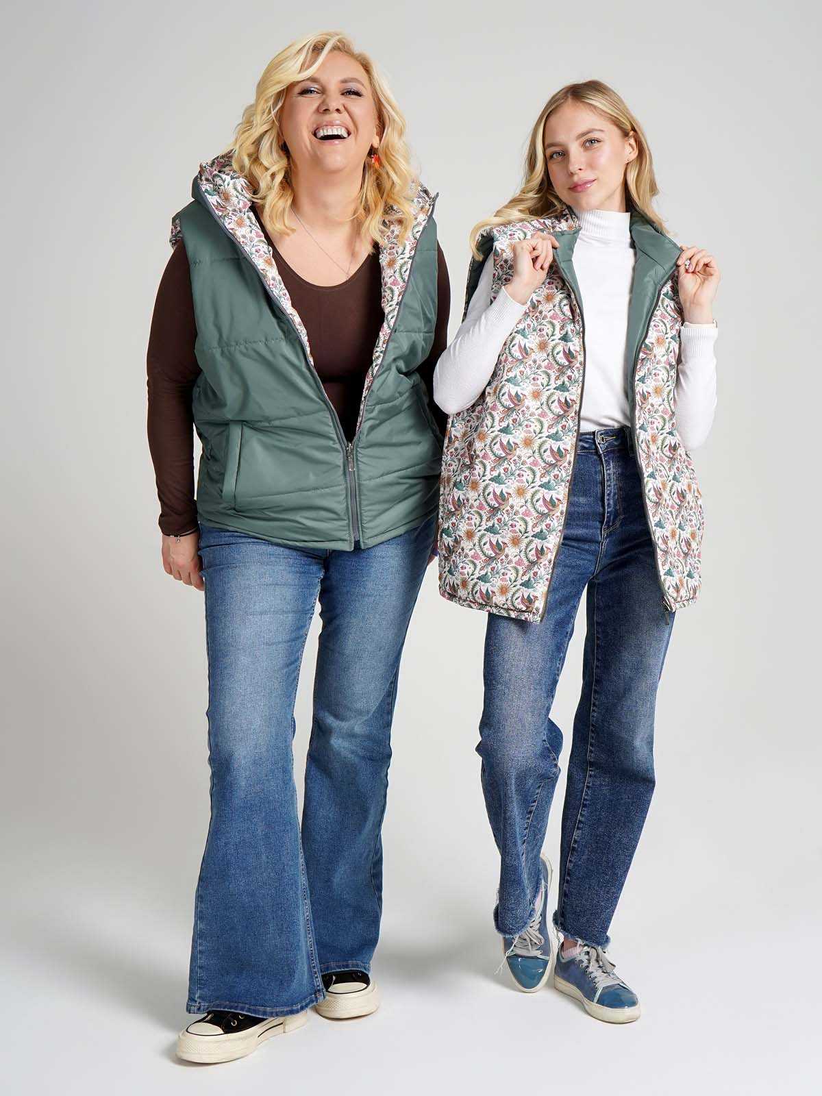 Жилетка двухсторонняя без капюшона "Жар-птица"