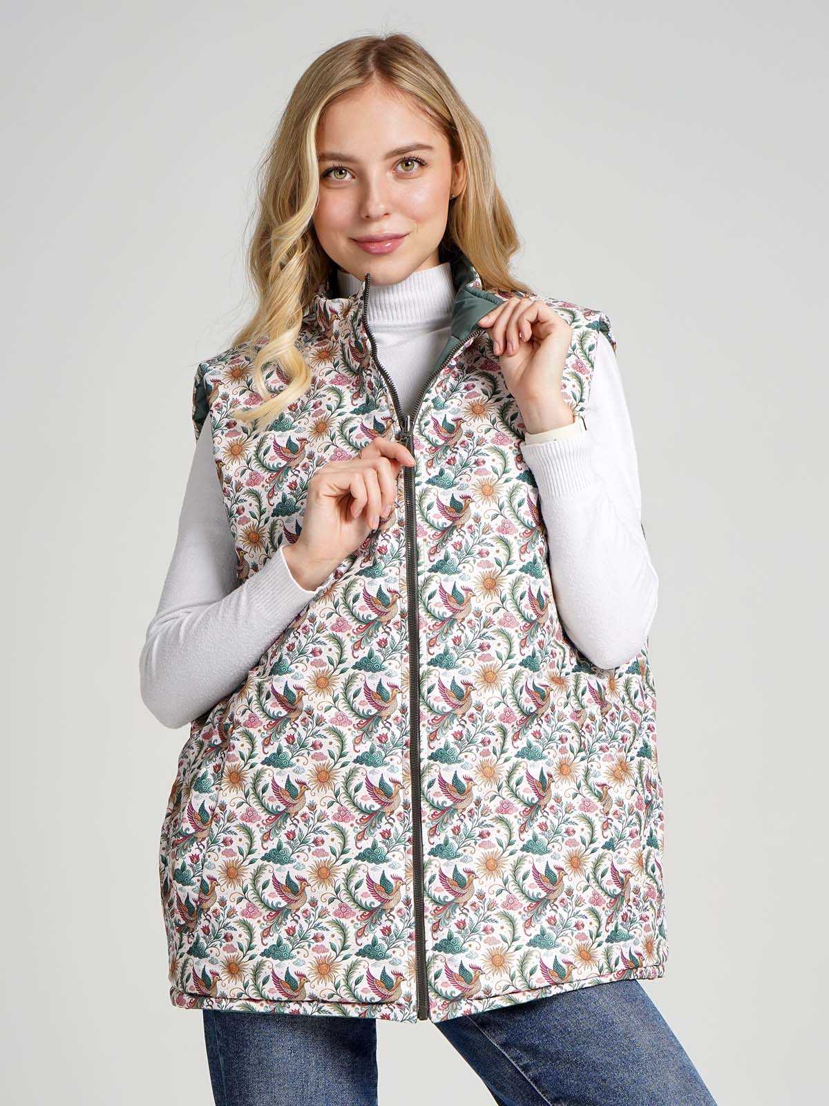 Жилетка двухсторонняя без капюшона "Жар-птица"