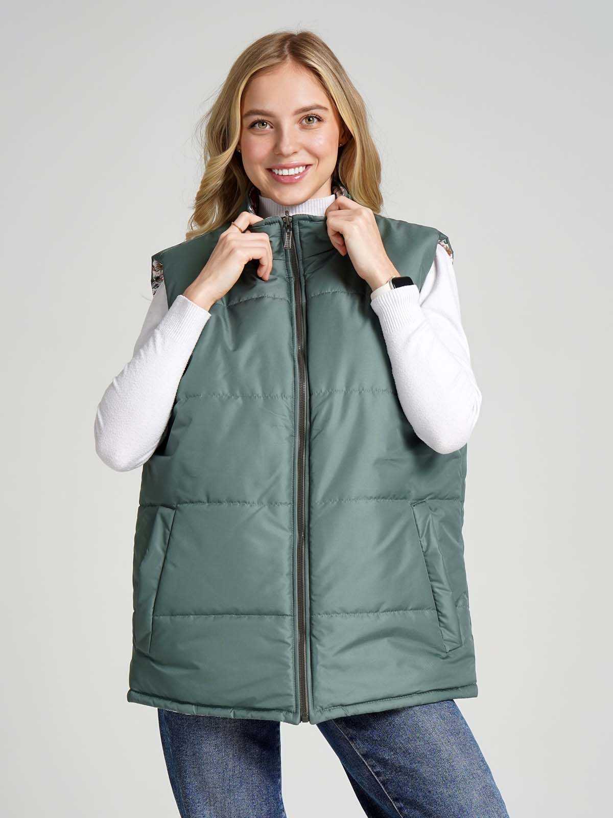 Жилетка двухсторонняя без капюшона "Жар-птица"