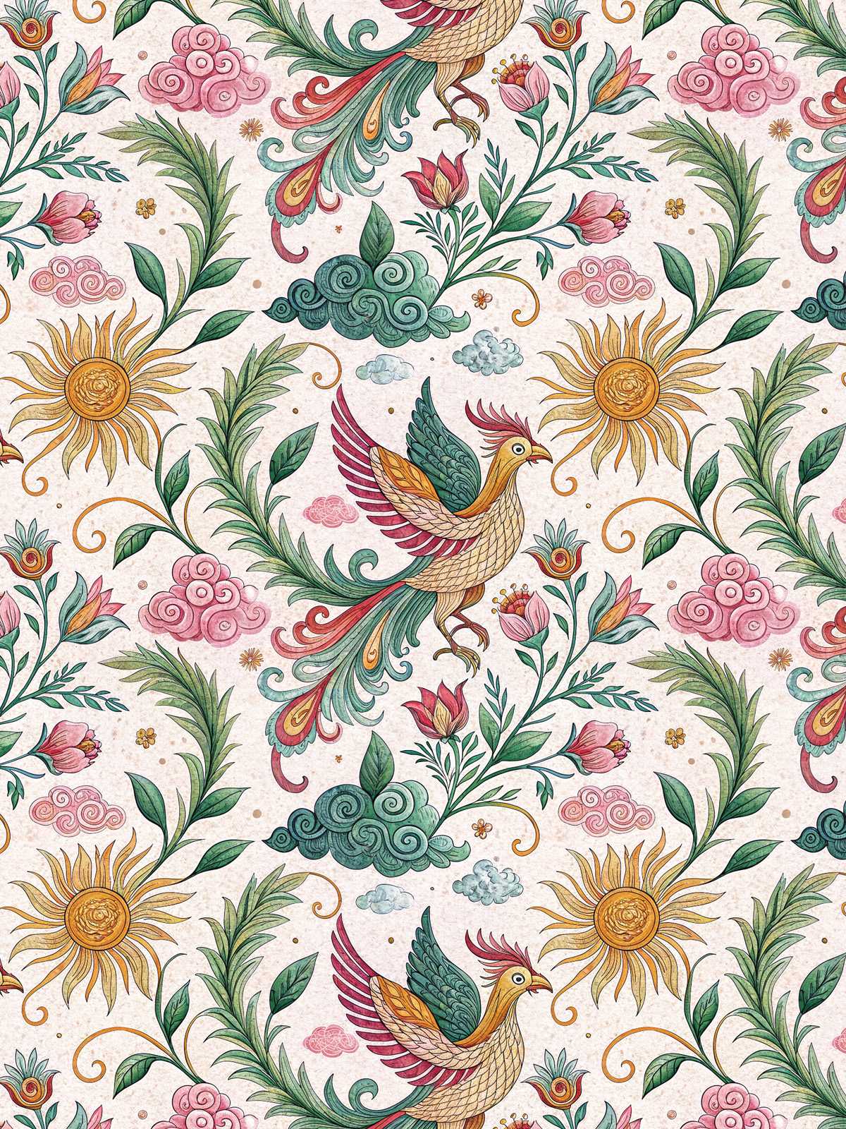 Жилетка двухсторонняя с капюшоном "Жар-птица"