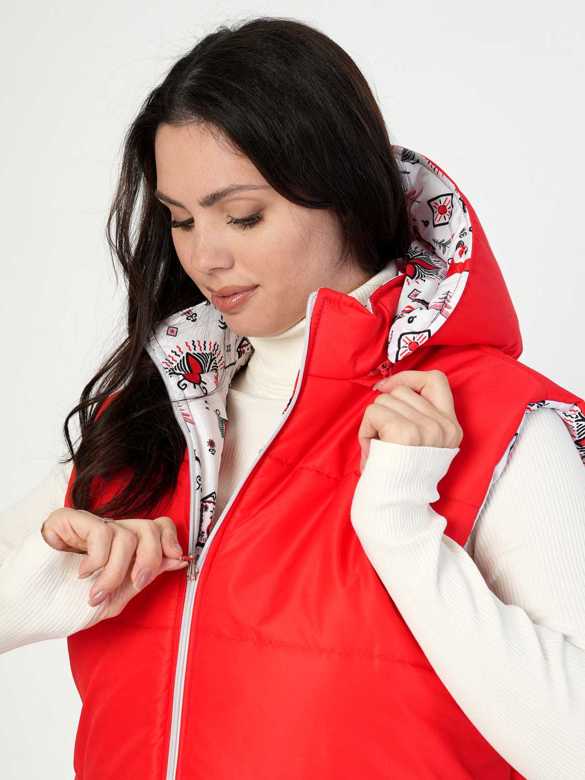 Жилетка двухсторонняя с отстегивающимся капюшоном "Северные традиции" ПРЕДЗАКАЗ