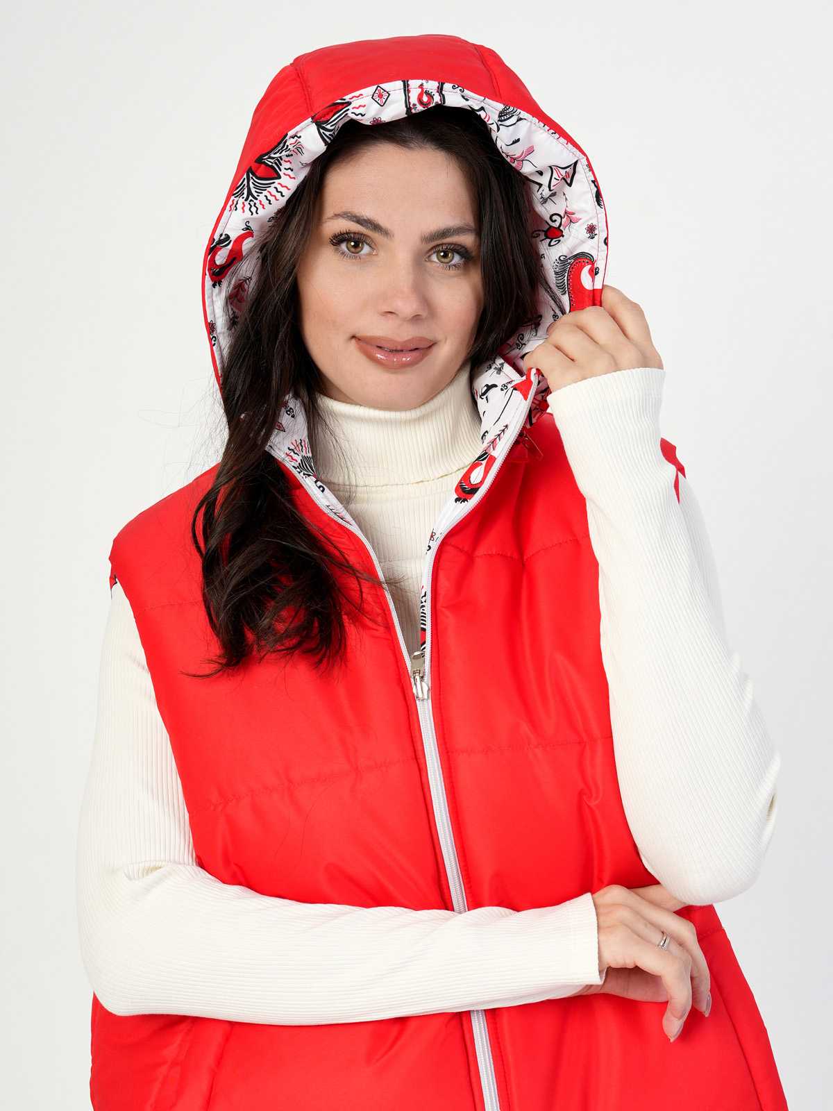 Жилетка двухсторонняя с отстегивающимся капюшоном "Северные традиции" ПРЕДЗАКАЗ