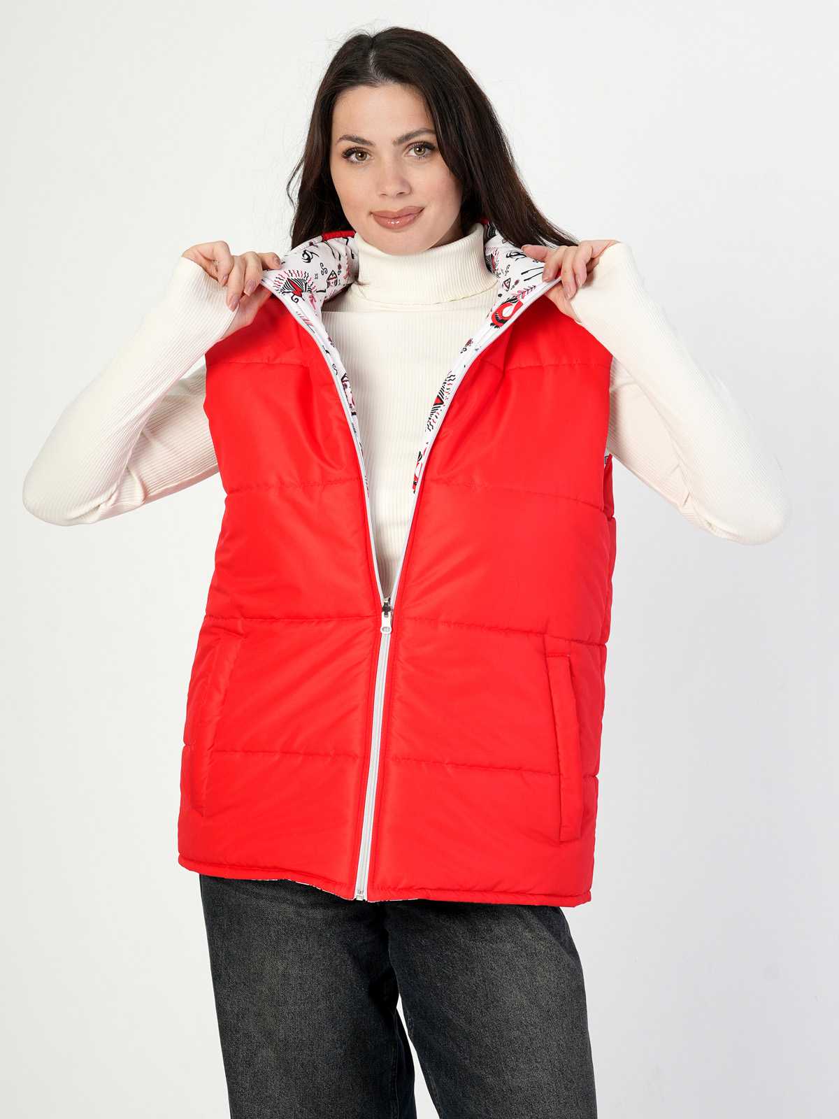 Жилетка двухсторонняя с отстегивающимся капюшоном "Северные традиции" ПРЕДЗАКАЗ