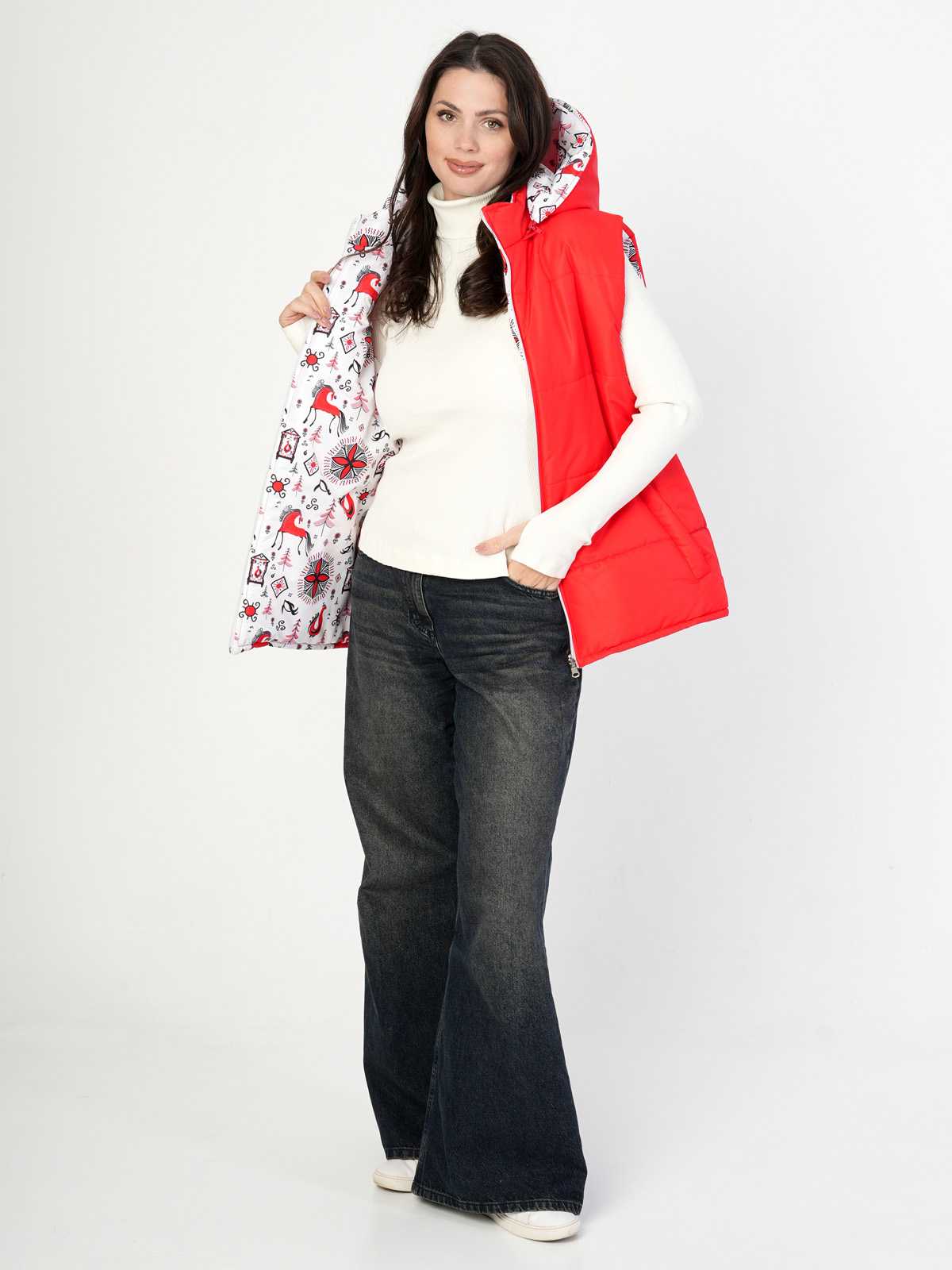 Жилетка двухсторонняя с отстегивающимся капюшоном "Северные традиции" ПРЕДЗАКАЗ