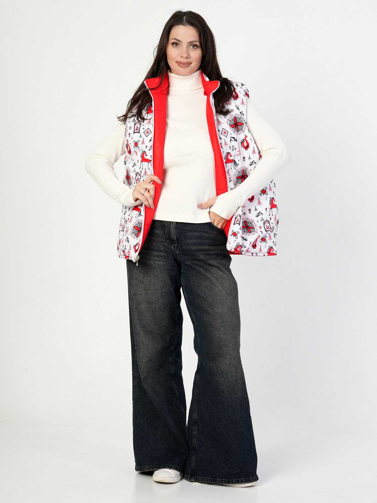 Жилетка двухсторонняя с отстегивающимся капюшоном "Северные традиции" ПРЕДЗАКАЗ