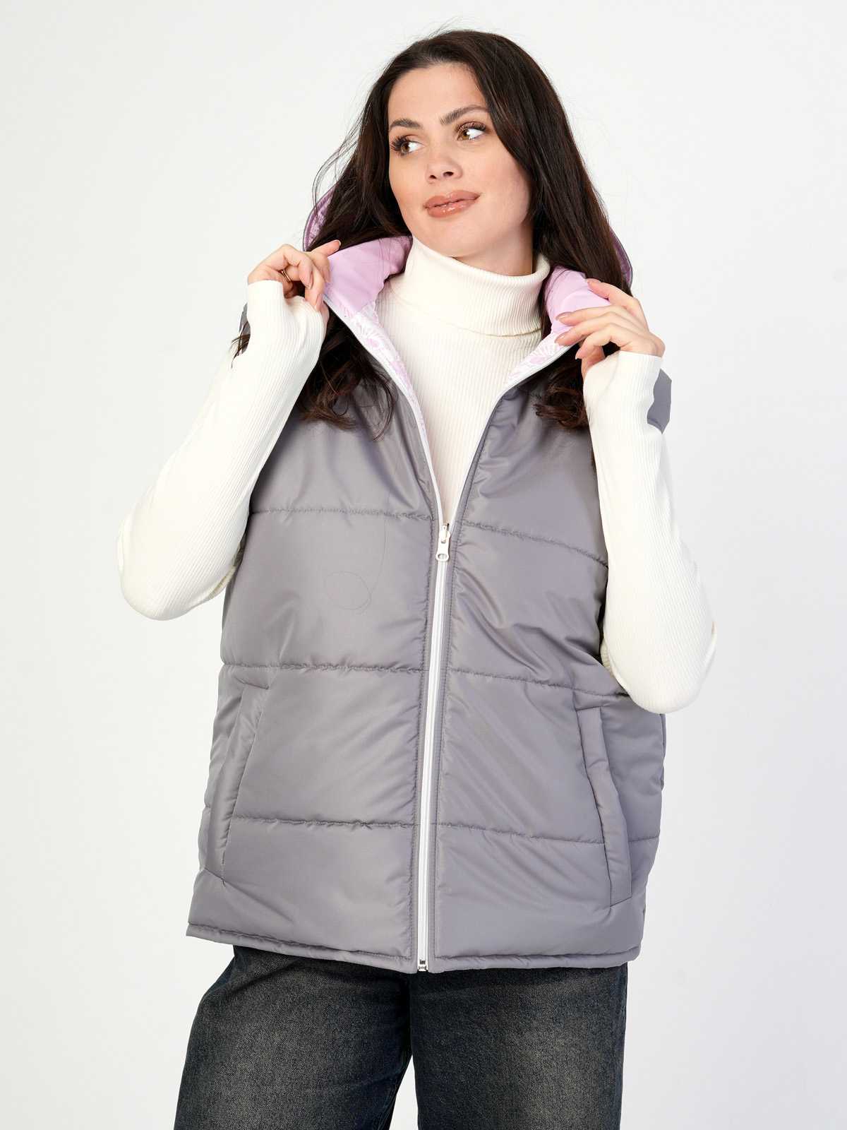 Жилетка двухсторонняя с отстегивающимся капюшоном "Народные узоры" ПРЕДЗАКАЗ