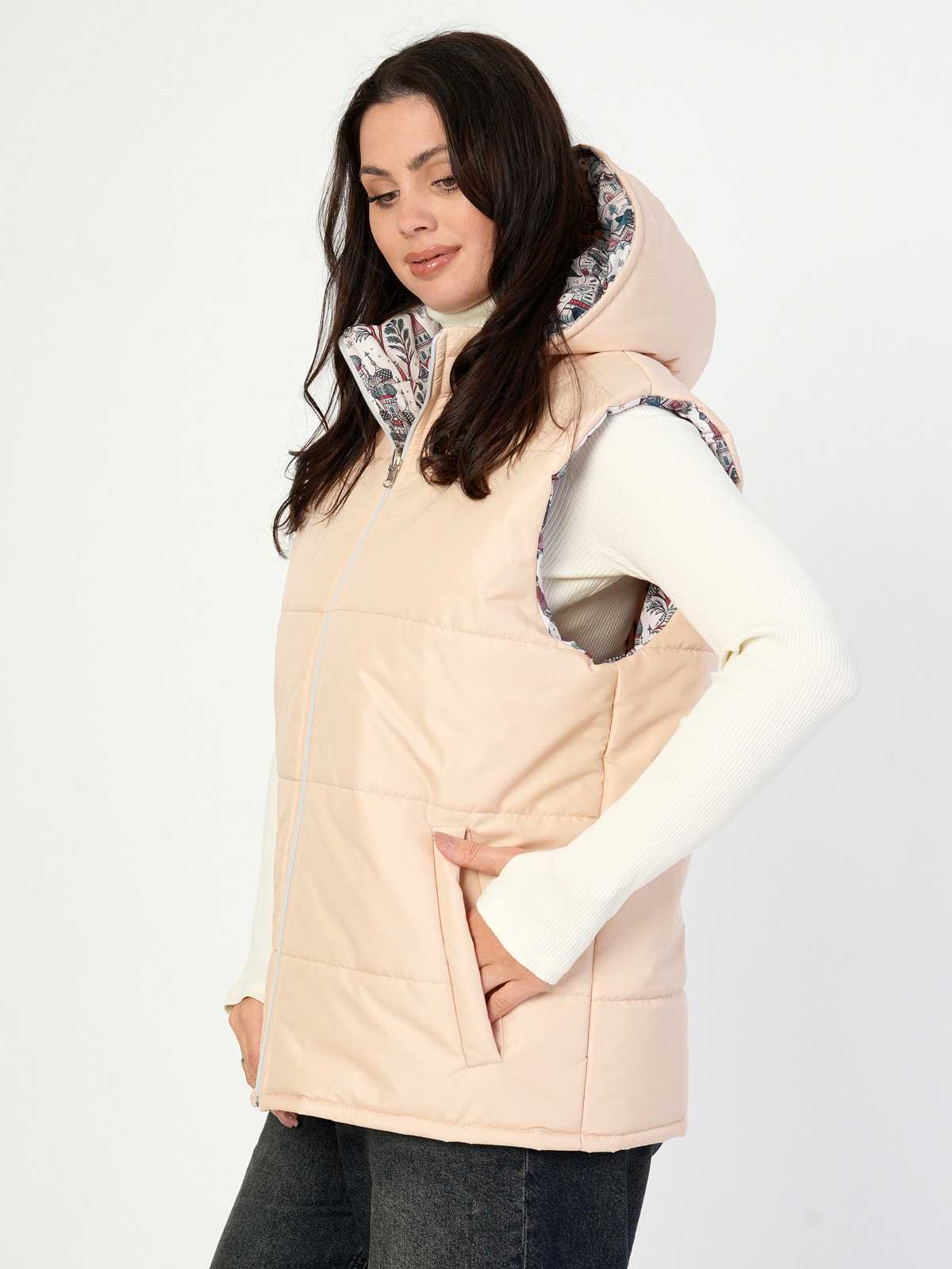 Жилетка двухсторонняя с отстегивающимся капюшоном "Русская душа 2.0" ПРЕДЗАКАЗ