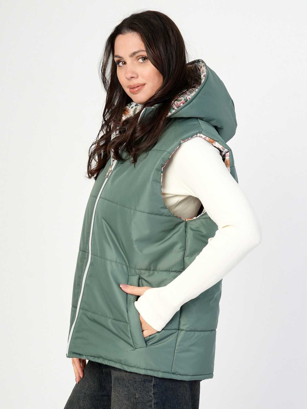 Жилетка двухсторонняя с отстегивающимся капюшоном "Жар-птица" ПРЕДЗАКАЗ