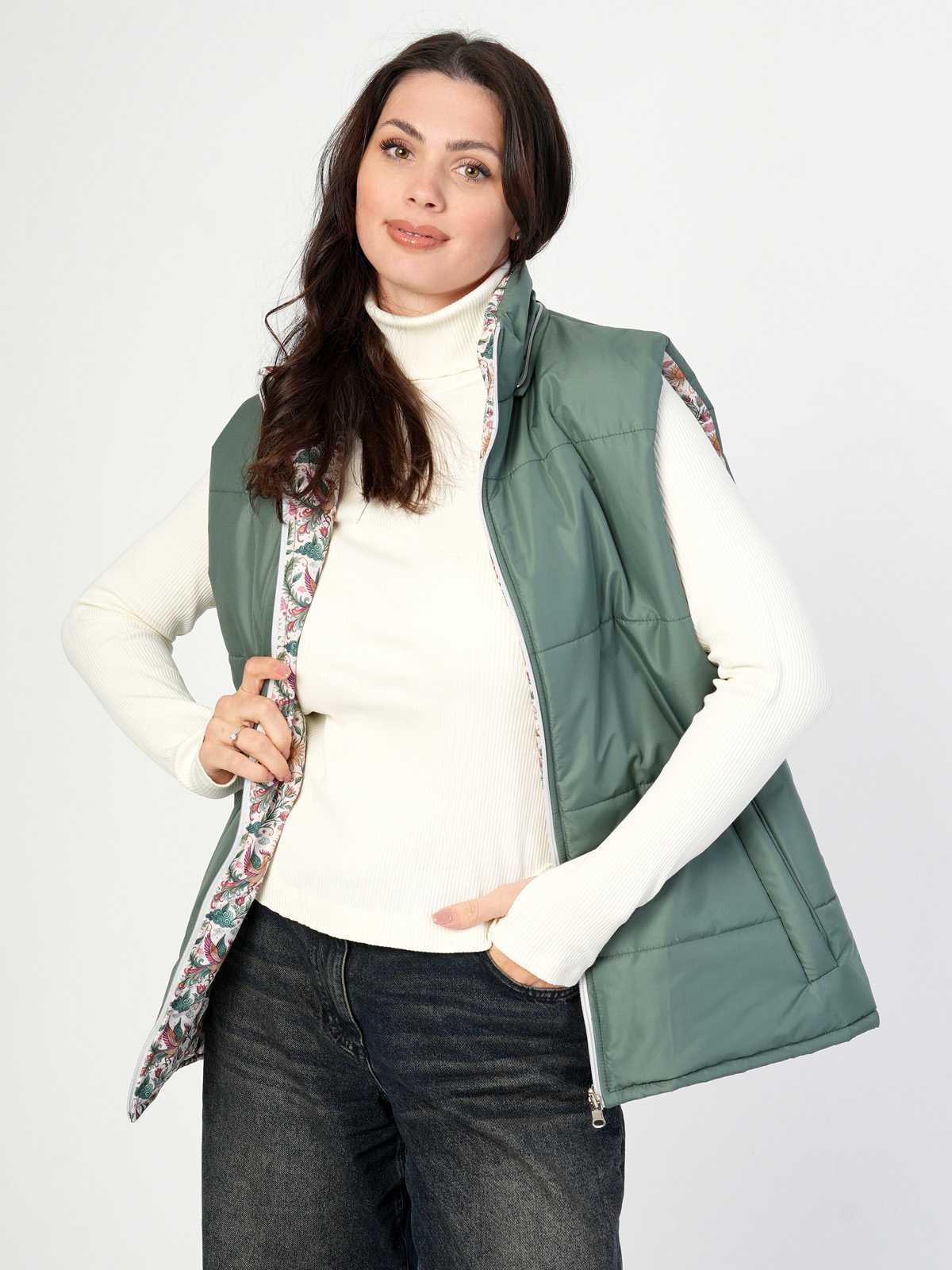 Жилетка двухсторонняя с отстегивающимся капюшоном "Жар-птица" ПРЕДЗАКАЗ