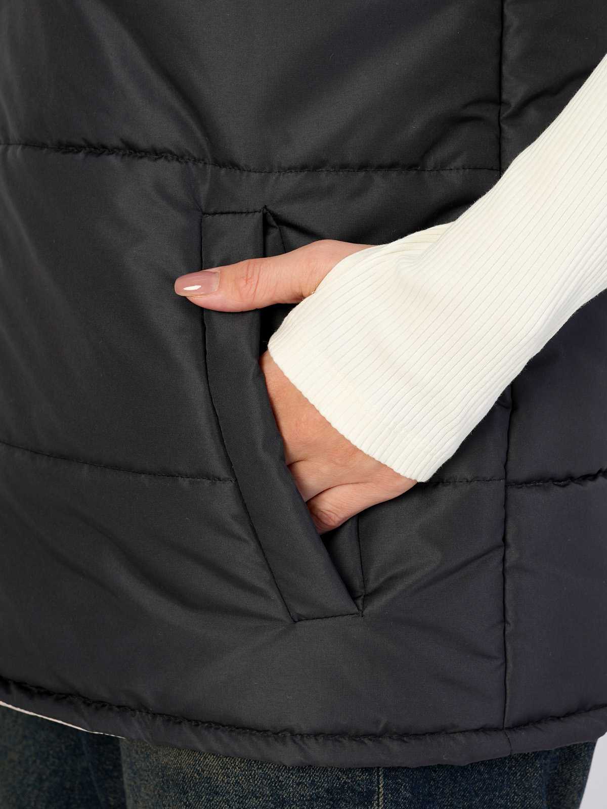 Жилетка двухсторонняя с отстегивающимся капюшоном "Кошки в окошках" ПРЕДЗАКАЗ