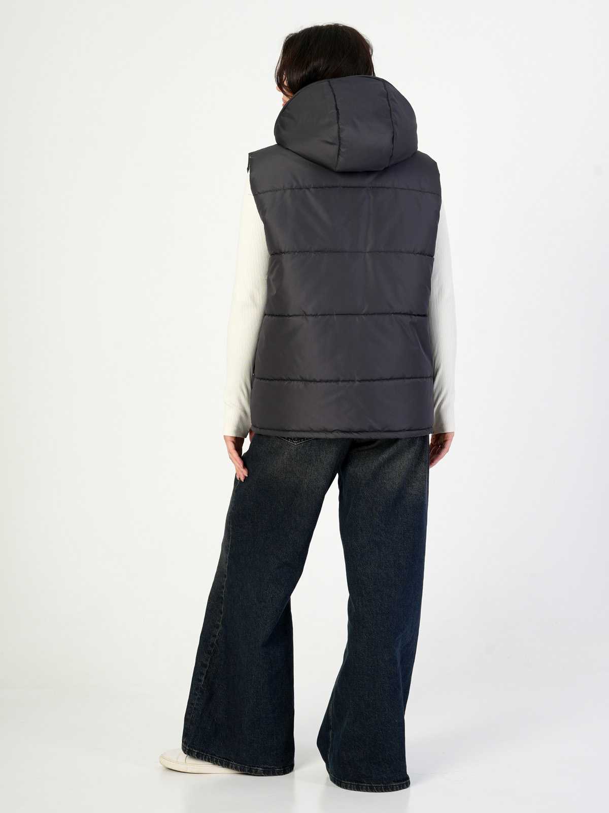 Жилетка двухсторонняя с отстегивающимся капюшоном "Кошки в окошках" ПРЕДЗАКАЗ