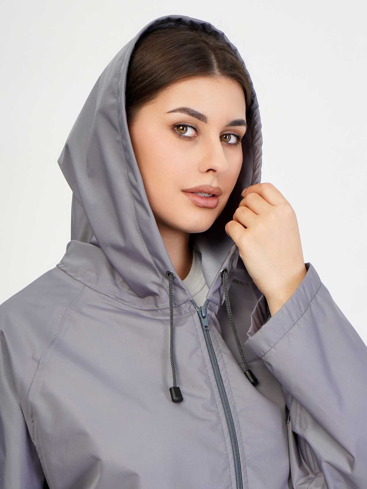 Дождевик на молнии Over size Серый "Unisex" LITE