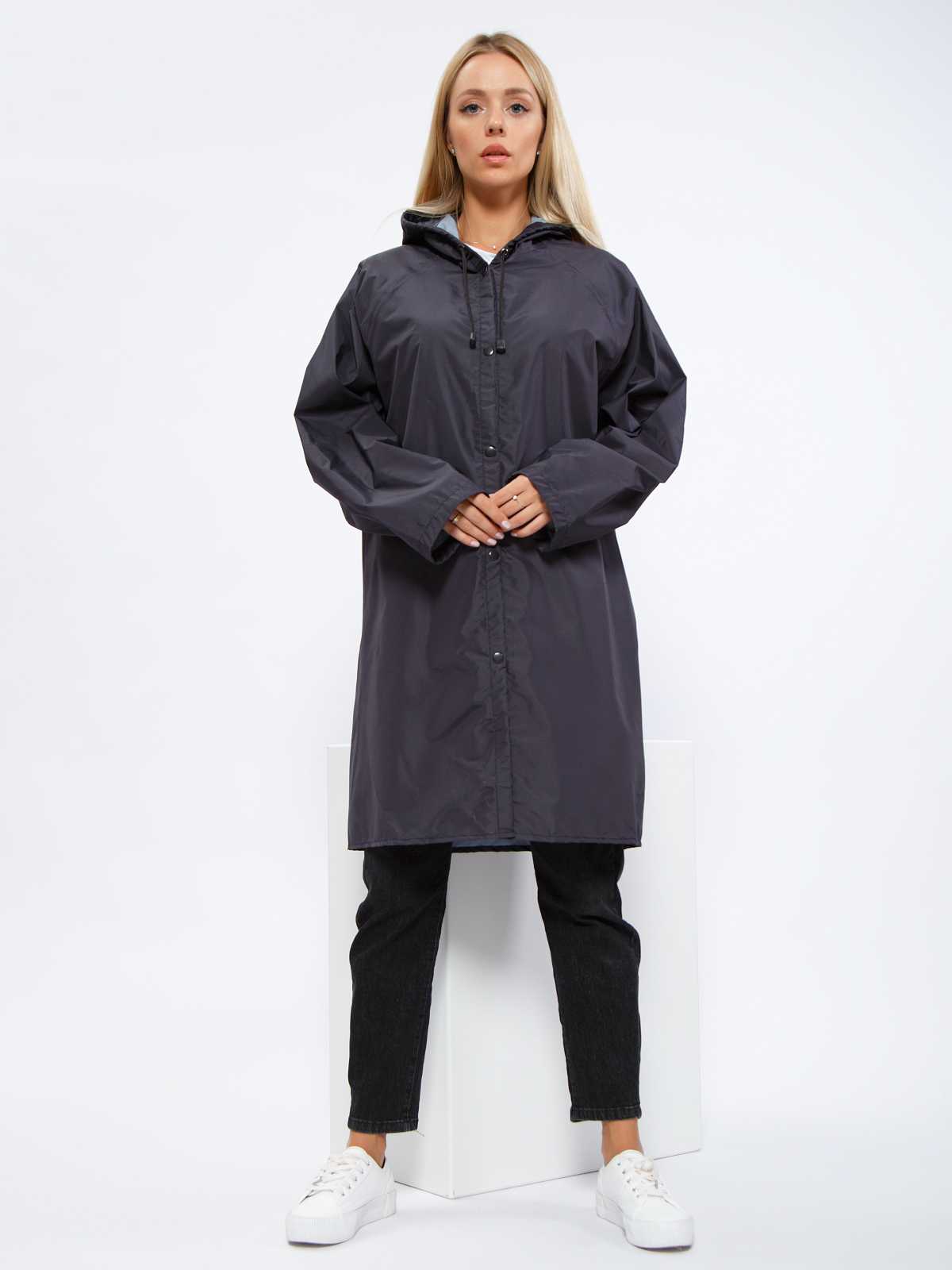 Дождевик на кнопках One size Черный «Unisex» LITE