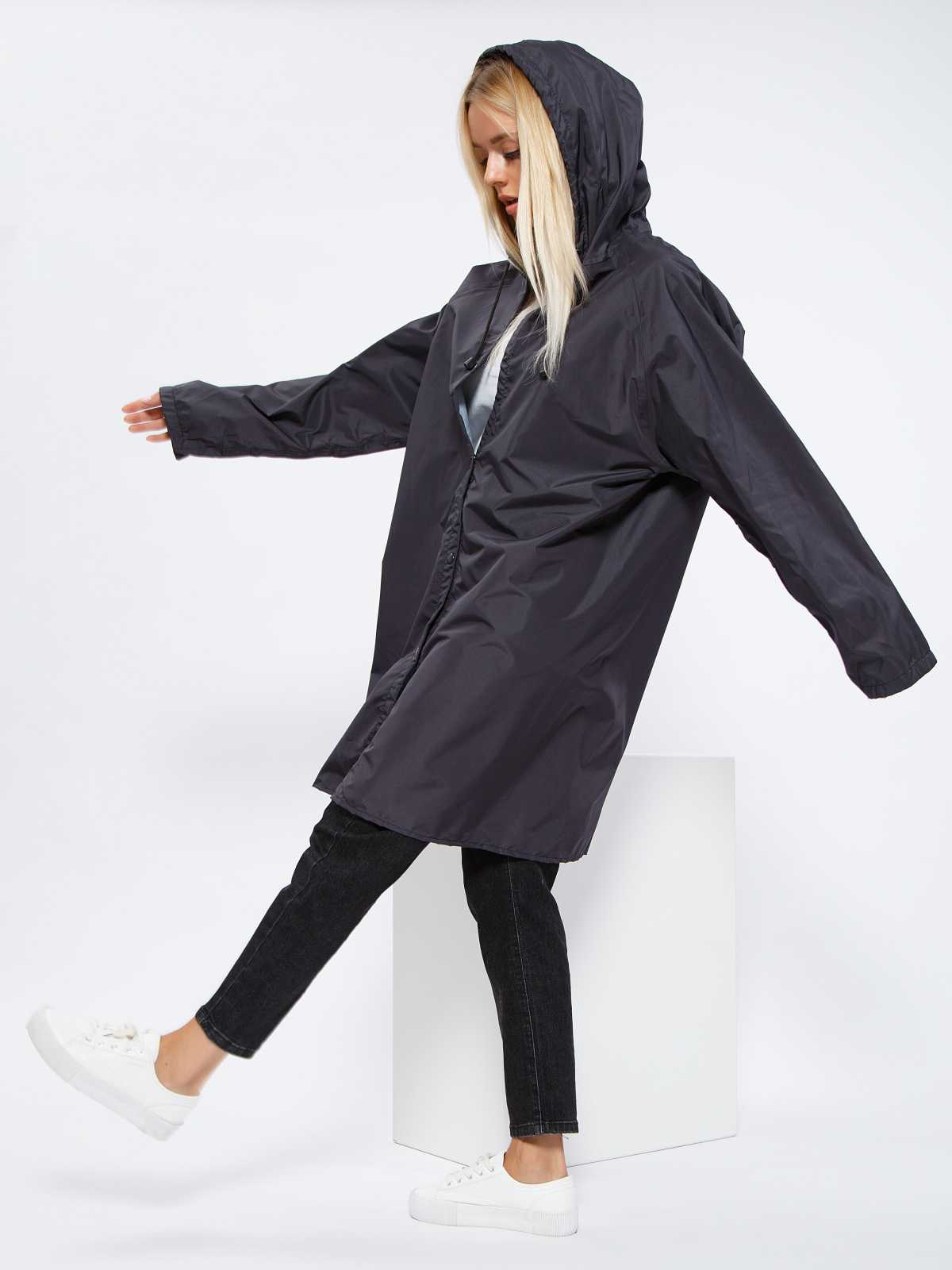 Дождевик на кнопках One size Черный «Unisex» LITE