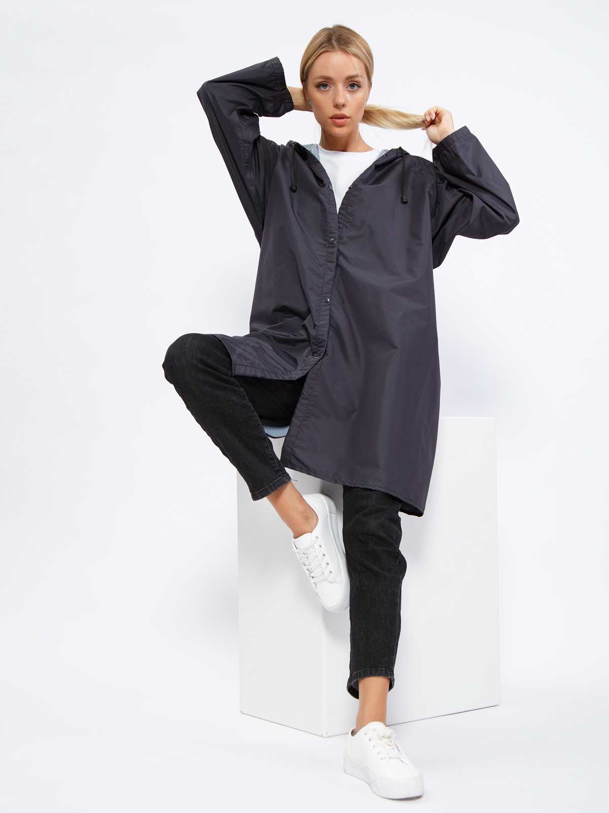 Дождевик на кнопках One size Черный «Unisex» LITE