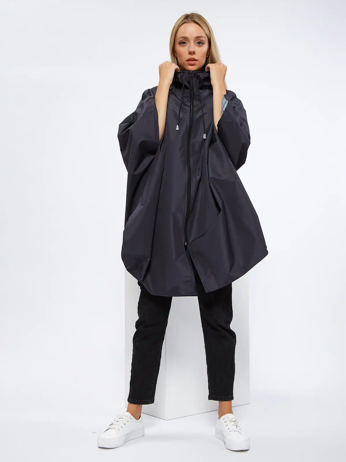 Дождевик-пончо «Черный»