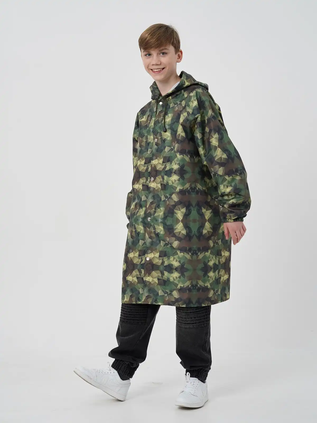 Детский плащ-дождевик Камуфляж