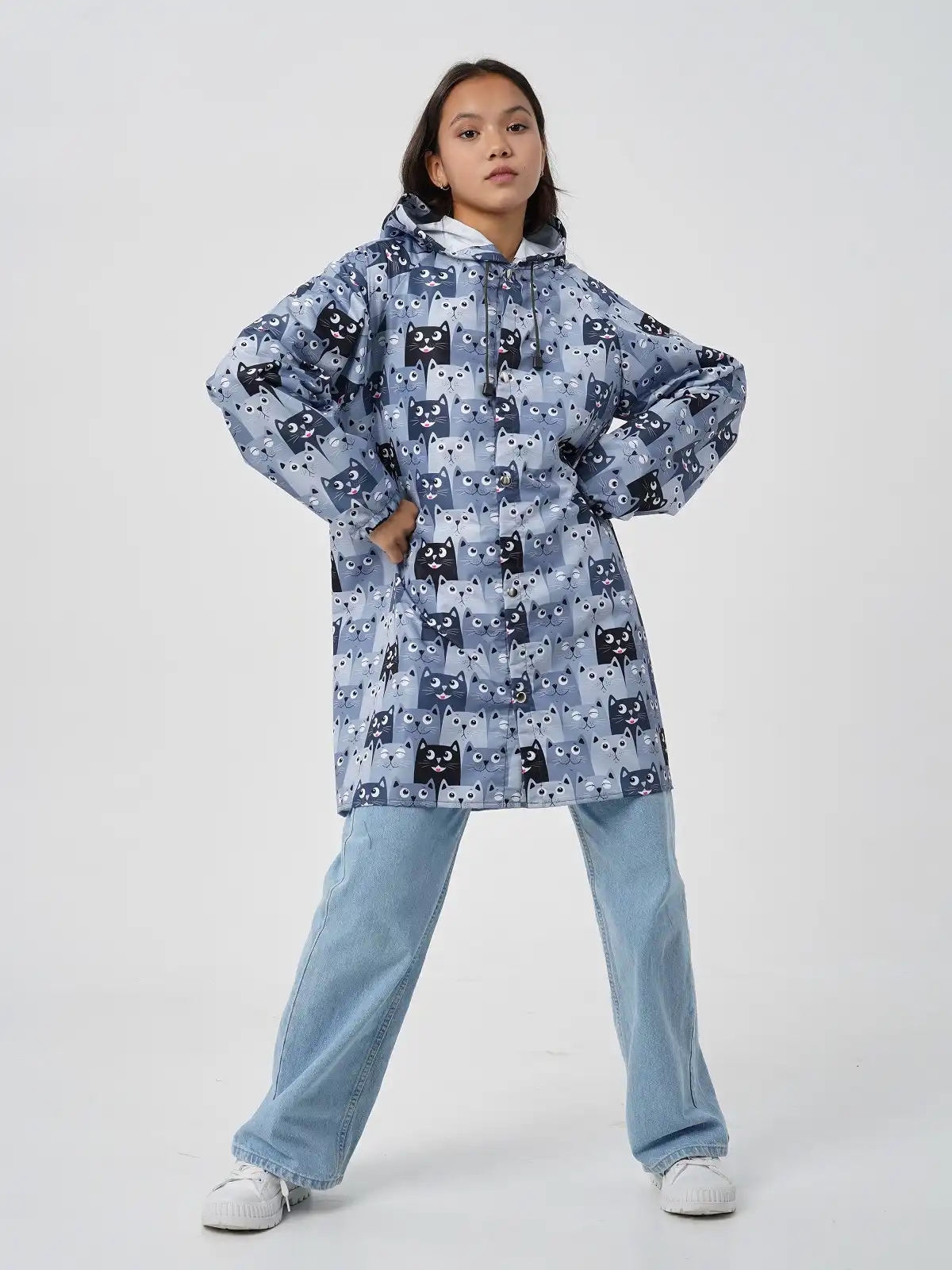 Детский плащ-дождевик Котики