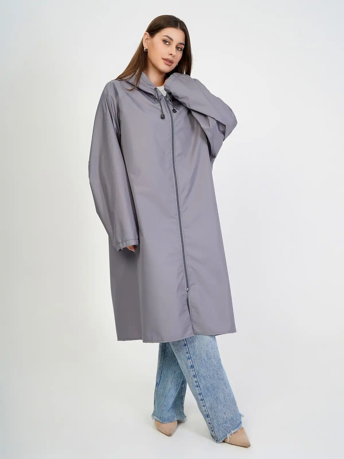 Дождевик over size Серый Unisex LITE