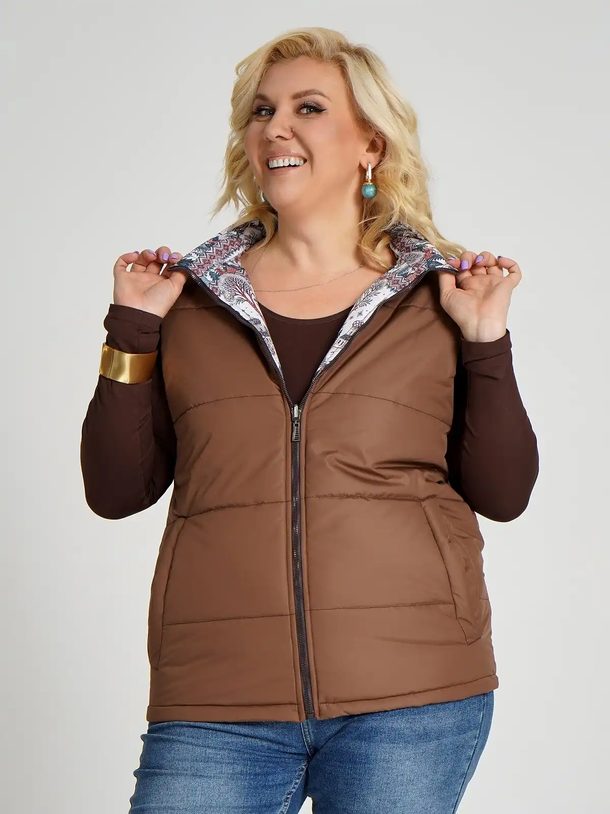 Жилетка двухсторонняя без капюшона